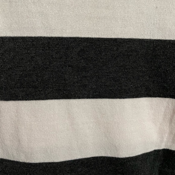 🎯Closet Candy Boutique white and dark gray striped sweater🎯 - Picture 6 of 7